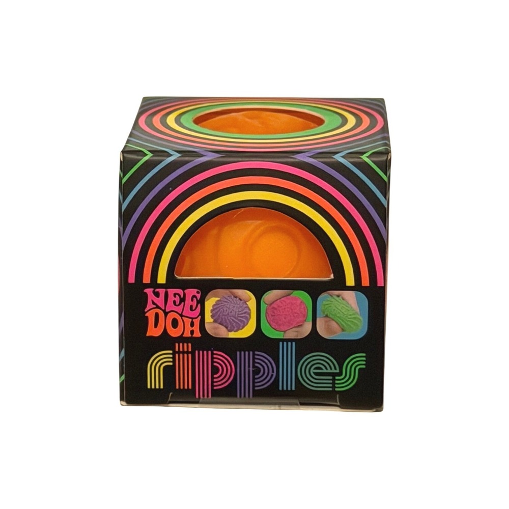 Schylling NeeDoh Tiny Ripples Orange Stress Ball Fidget Toy 26038YP NEW